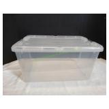 Clear Plastic Storage Tote w/ Locking Lid