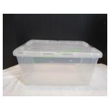 Clear Plastic Storage Tote w/ Locking Lid