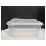 Clear Plastic Storage Tote w/ Locking Lid