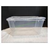 Clear Plastic Storage Tote w/ Locking Lid