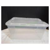 Clear Plastic Storage Tote w/ Locking Lid