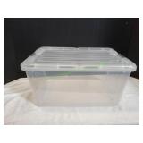 Clear Plastic Storage Tote w/ Locking Lid