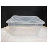 Clear Plastic Storage Tote w/ Locking Lid