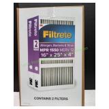 3M Filtrete MPR 1550 Merv 12 16x25x4 Filters, 2pk