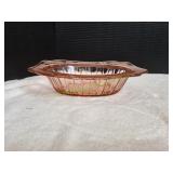 Vtg Pink Depression Oval Bowl