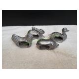 (4) Pewter Napkin Rings