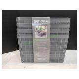 Set of 4 Storage Baskets, 14.3x11.6x8.6