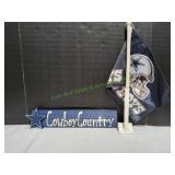 Wood Cowboy Country & Cowboy Flag