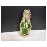 Green Glass Decorative Bottle