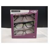 Foster Grant Design Optics Readers +1.50, 3pk