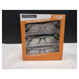 Foster Grant Design Optics Readers +1.25, 3pk