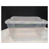 Clear Plastic Storage Tote w/ Locking Lid