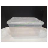 Clear Plastic Storage Tote w/ Locking Lid
