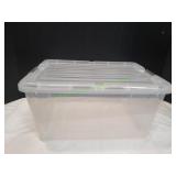 Clear Plastic Storage Tote w/ Locking Lid