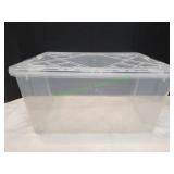 Clear Plastic Storage Tote w/ Locking Lid