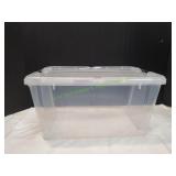 Clear Plastic Storage Tote w/ Locking Lid