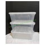 (3) Iris 12.9Qt Storage Tote w/ Lid