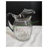 Vtg Heisey Narrow Flute Glass Water Pitcher