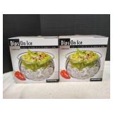 (2) Dips On Ice Acrylic Dip Bowl Set