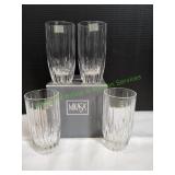 (4) Mikasa Park Lane Highball Crystal Glasses