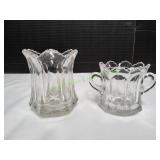 Vtg Heisey Toothpick Holder & Sugar Bowl