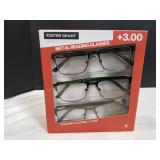 Foster Grant Optics Reading Glasses, +3.00, 3pk