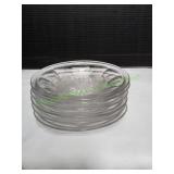 (6) Vtg Heisey Colonial Clear Bread Plates