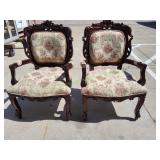 Vtg Mahogony French Provincial Arm Chair