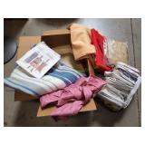 Box of Material & Sewing Patterns
