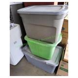 (3) Storage Totes w/ Lids