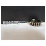 Butterfly Knife w/ Spiked Leather Bracelet