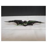 Batman Double-Bladed Folding Pocket Knife, Black