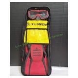 U.S. Divers Dive Set, Sz Sm 4-7