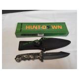 Hunt Down Fixed Blade Zombie Knife w/ Sheath