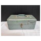 Vintage Green Tackle Box w/ Tackle
