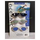 Oceanic Swim Goggles, 3pk, Sz L/XL