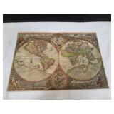 Vtg Orbis Terra Compendious Map