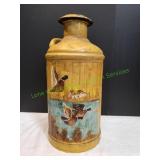 Vtg Painted Milk Can