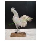 Ragon House Rooster Weather Vane on Wood Base