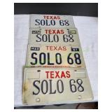 (4) Vtg Solo 68 Plates
