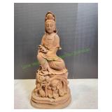 Vtg Quan Yin Buddhist on Dragon Base