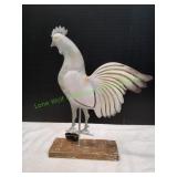 Ragon House Rooster Weather Vane on Wood Base