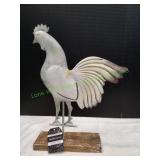 Ragon House Rooster Weather Vane on Wood Base
