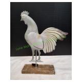 Ragon House Rooster Weather Vane on Wood Base