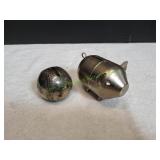 (2) Vtg Silver-Plated Coin Banks