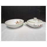 Vtg Krister Germany Soup Tureen & Serving Bowl