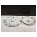 Nippon Hand Painted Platter & Serving Bowl