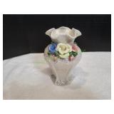 Vtg Ceramic Peral Opalescent Vase