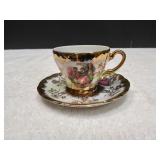 Vtg Japan Porcelain Demitasse Teacup w/ Saucer