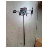 Metal Tractor Welcome Yard Stake